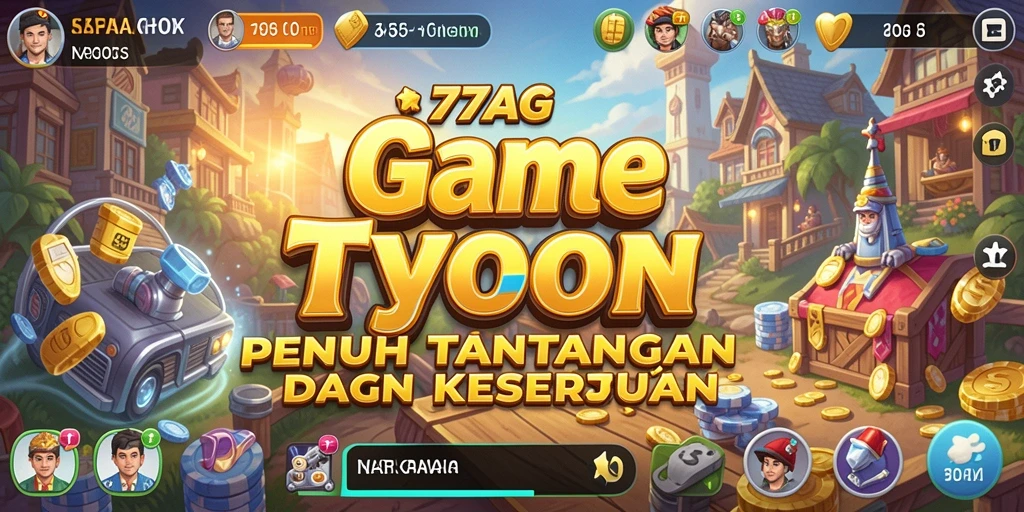 Screenshot gameplay <strong>77AG</strong> menampilkan pengelolaan bisnis yang seru.