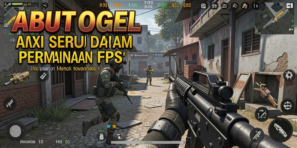 Screenshot gameplay ABUTOGEL menampilkan aksi tembak-menembak yang mendebarkan.