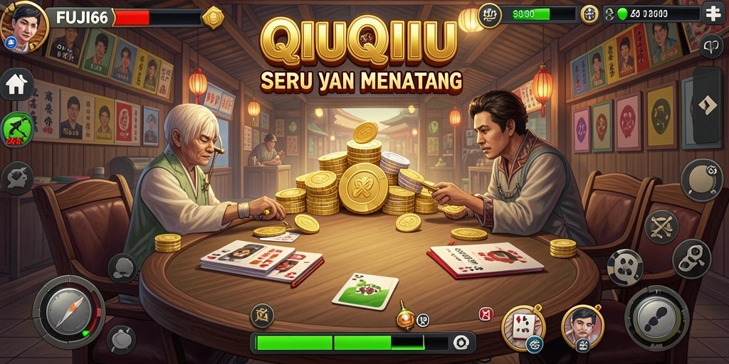 Tangkapan layar FUJI66 menampilkan aksi seru permainan QiuQiu.