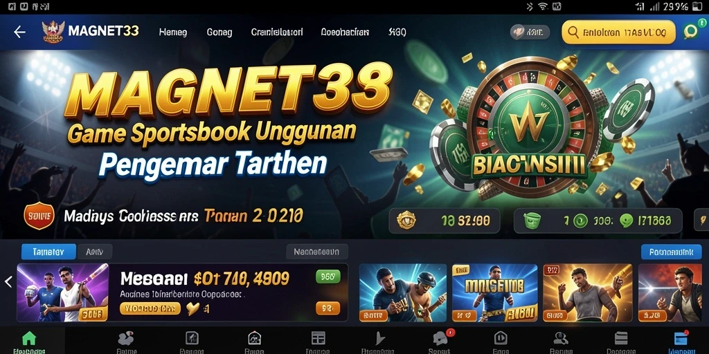 Tampilan gameplay Sportsbook yang menarik pada MAGNET33.