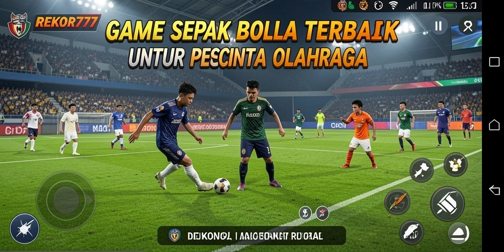 Tangkapan layar dari gameplay mendebarkan REKOR777 dalam aksi sepak bola.