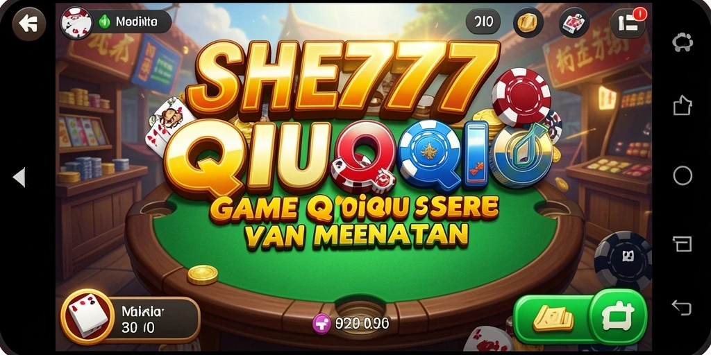 Tampilan gameplay seru dalam SHE777 dengan nuansa QiuQiu.